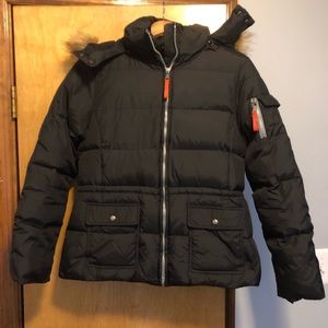 Women’s Marc New York down jacket/faux fur hood